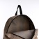 A backpack with a zipper, an outer pocket, beige color