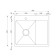 Kitchen sink "RMS" MRK-5851BL-L, mortise, left, thickness 3.0 and 1 mm, dispenser, graphite