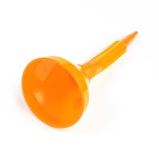 Funnel for fuel and lubricants with a grid, diameter 145 mm, height 340 mm, orange