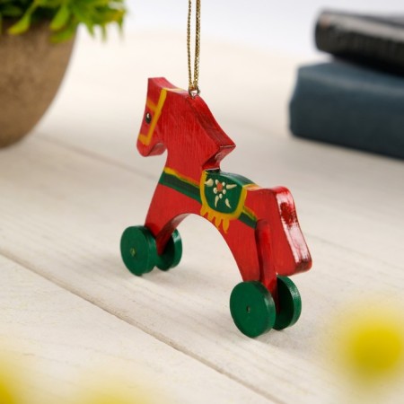 Souvenir "Horse", on wheels, 6 x 7 cm-2