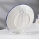 A plate with a stand "Council and love", 18 cm, gzhel, porcelain