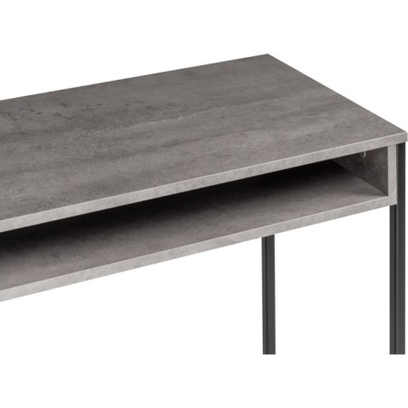 Computer table Leo Loft concrete/matte black metal, black 39x85x75 cm-3