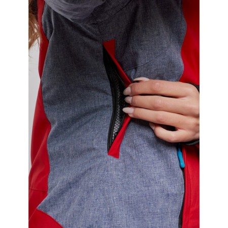 Ski jacket female winter, size 52, red color-10