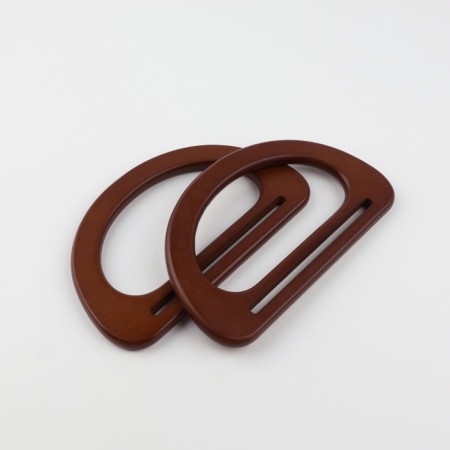 Handles for the bag wooden, 10 × 17 cm, 2 pcs, dark brown color-1