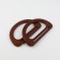 Handles for the bag wooden, 10 × 17 cm, 2 pcs, dark brown color