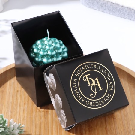 Figure candle "Babble" Round, 5.5x5.5 cm, tiffany, in the box-2