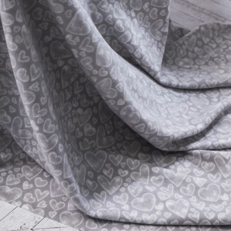 Fleet “Watercolor Hearts” plaid, size 100x118 cm, color gray color-2