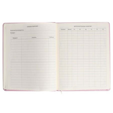 Universal diary for grade 1-11 Triangular Heart, hard cover, artificial leather, foam rubber, lies, 80 g/m2-5