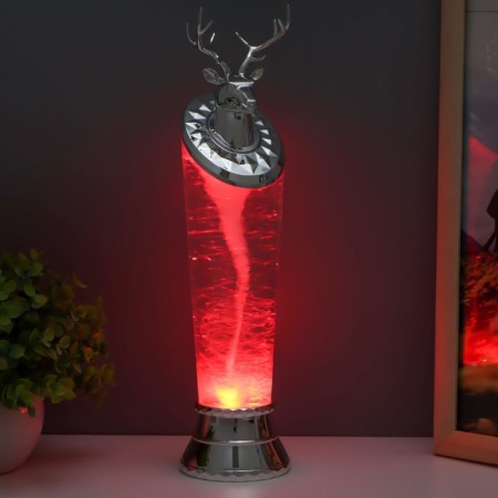 Lava-lamp "Deer" LED from batteries 3haa USB silver 7x6x30cm-6