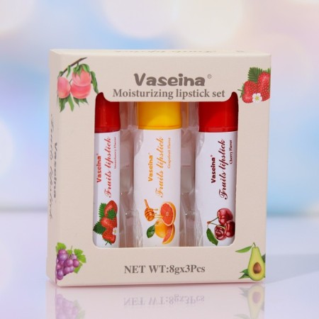 Set of lip balms: grapefruit, cherry, honey-4
