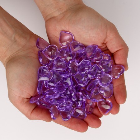 Plastic sores are decorative, set of 100 pcs., Size 1 pc. - 2 × 2 cm, purple color-8