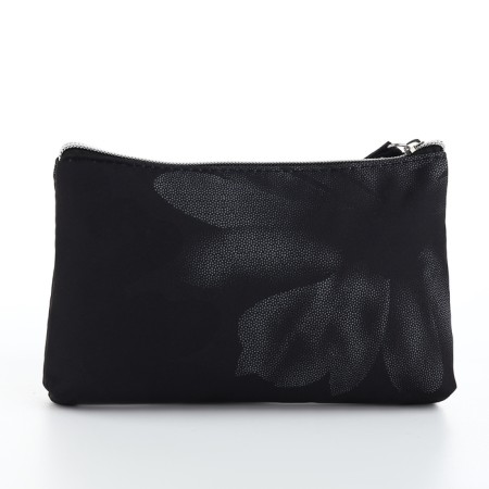 Cosmetic bag simple flower, 19*3*13, lightning departure, lining, black-1