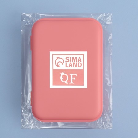 Organizer with a lid, 14 × 9.5 × 3.7 cm, pink color-3