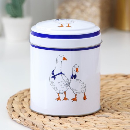 Bank for bulk products "geese", 800 ml, round-3