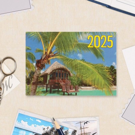 Pocket calendar "Paradise Corner" 2025, 7x10 cm, mix-2
