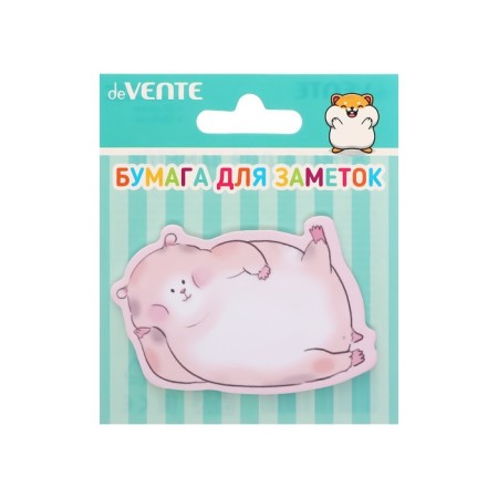 Block with a sticky edge of 70 x 50 mm, Devente Lying Animals, 20 sheets, offset, mix-2