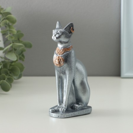 Figure "Goddess Bastet" silver, 12cm-1