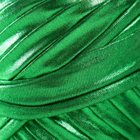 Knitted yarn metallic "disco" 100g (green)-2
