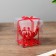 Glass 1 candle "Pattern", red color