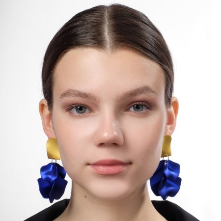 Earrings Assorted "Wind" Enjoyness, color blue-gold-3