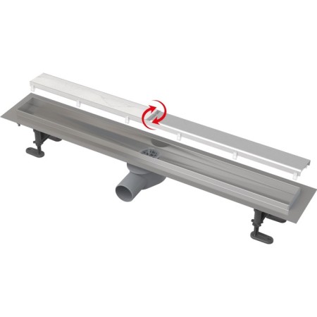 Alcaplast Fit & Go APZ13-DOUBLE9-750 drainage groove, with a two-way grate, 750 mm