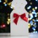 Gift box "Christmas tree" (12*12*42) tree, MDF 6 mm, painted, decorated, white-red