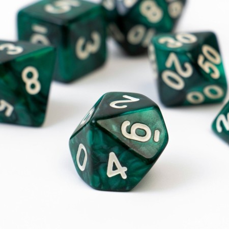 Cubes set for D&D (Dungeons and Dragons, DND), series: D&D, "Dark Cyan", 7 pcs-3