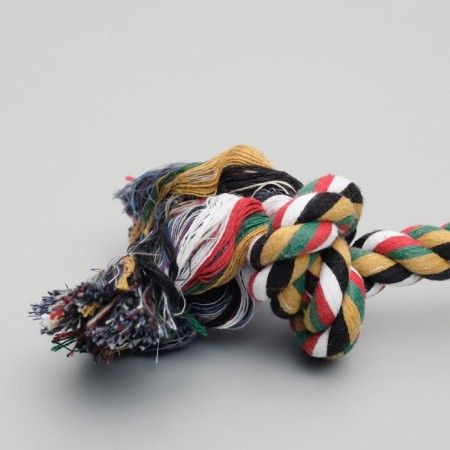 Cable toy "2 knots" large, 100 g, mix of flowers-2