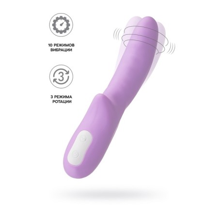 Jos Merry-Gor Vibrator-Rotator, 20.7 cm, silicone, purple color