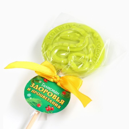 New Year! Lollice on a wand "Health Talisman", taste apple, 30 g-4