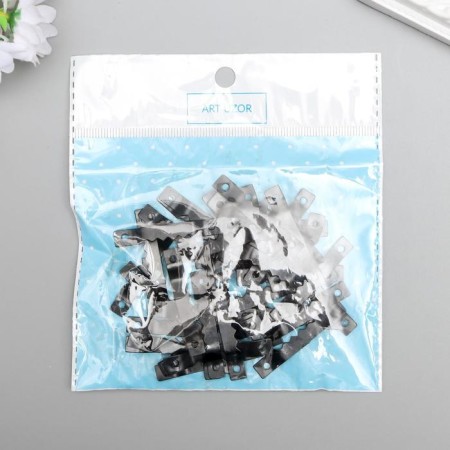 Tough suspension for paintings, photo frames metal (set 40 pcs) black 4x0.5 cm-3