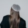 Takes transparent with sequins, white color, rr 56cm