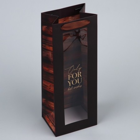 Gift package for a bottle, packaging, “For You”, 36 x 13 x 10 cm-4