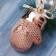 Christmas tree decoration "Handle with berries" 12x6.5 cm, pink