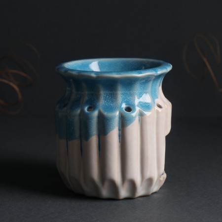 Aroma lamp ceramics "Greek amphora" Blue 9x9x9.5 cm-2