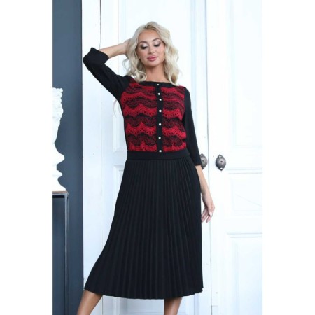 Female dress, size 46, black color-1
