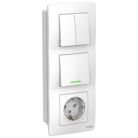 Block, SP, Blanca Sche Blnbs101211, Roset, 1 Key, 16a, White Color