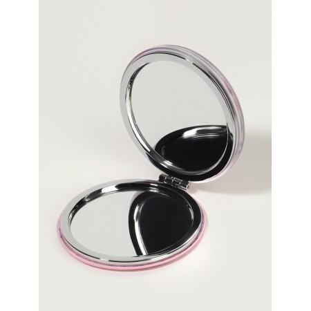 Folding mirror "flowers", d = 7.2 cm, with an increase, pink color-2