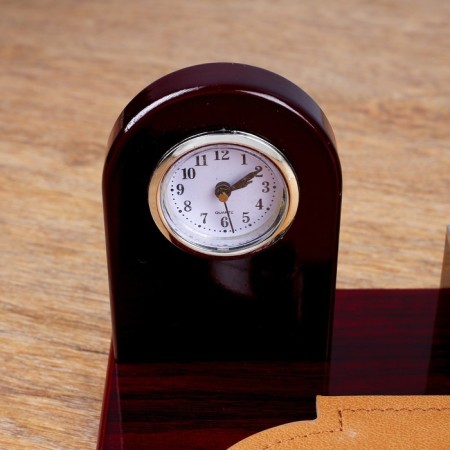 Table 5B1 set with a business card and clock, cherry 34x20x13 cm-7