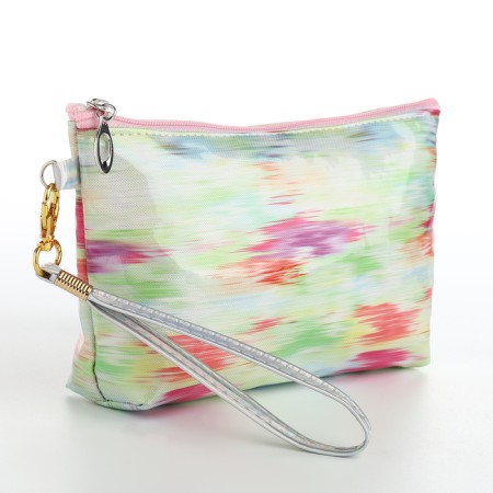 Cosmetic bag with lightning, red color