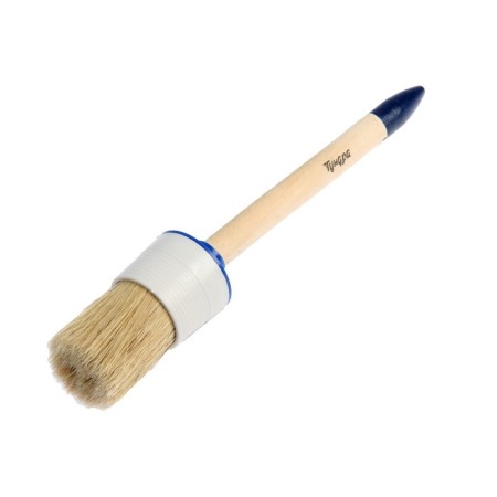 Round tundra, natural bristles, wooden handle, No. 12, 45 mm
