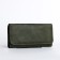 Women's wallet on the button, green color