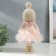 Interior doll "Baby Princess in a pink dress, with a bear" 37.5x15x18.5 cm