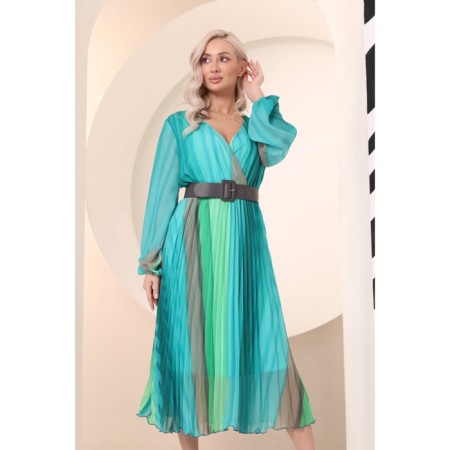 Women's dress, size 46, green color-6