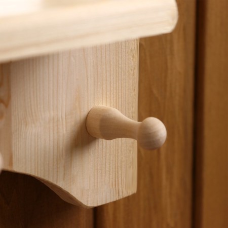 Mirror "Window", 3 hooks, pine, natural, 33 × 28 × 10 cm-2