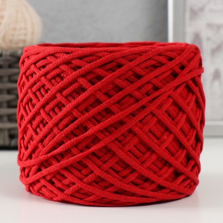 Cotton cord 3 mm 220m/240 ± 5 g gradient "Summer" (red/white)-1