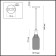 Bottle 1x60W E27 Susception, Black 12x12 cm