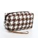 Lightning cosmetic bag, white/brown color