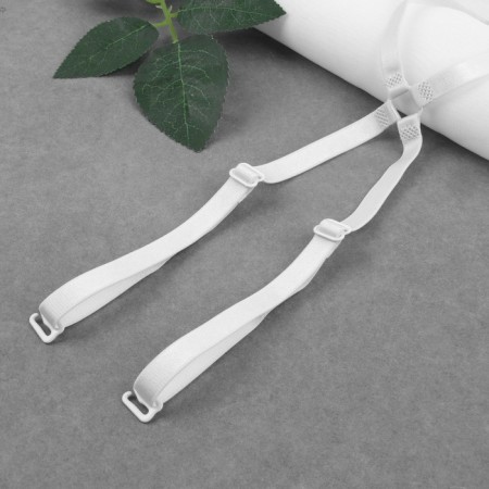 The straps of textile, cross -shaped, 1 cm, white color-4