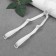 The straps of textile, cross -shaped, 1 cm, white color